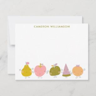 Carte De Correspondance Cute Kawaii Pastel Fruit Papeterie personnalisée