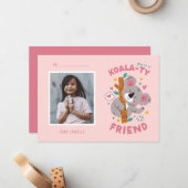 Carte De Correspondance Cute Koala Kids Classroom Valentine's (Devant/Arrière en situation)