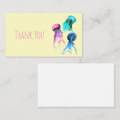 Carte De Correspondance Cute méduse trio aquarelle art (Devant / Derrière)
