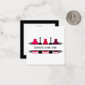 Carte De Correspondance Cute Nail tech toute fin Note Card (Devant/Arrière en situation)