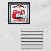 Carte De Correspondance Cute Nurse Pinup_ Love (Devant / Derrière)