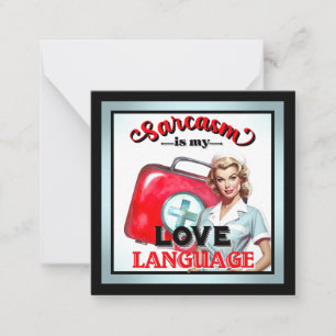 Carte De Correspondance Cute Nurse Pinup_ Love