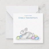 Carte De Correspondance Cute Pastel Bunny Pâques Simple Classique Minimali (Devant)