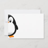 Carte De Correspondance Cute Penguin Black and White Blank (Dos)