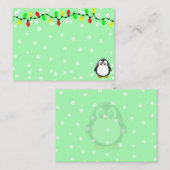 Carte De Correspondance Cute Penguin Cartoon Blank Custom Christmas Winter (Devant / Derrière)