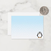 Carte De Correspondance Cute Penguin Drawing Blank Custom (Devant/Arrière en situation)
