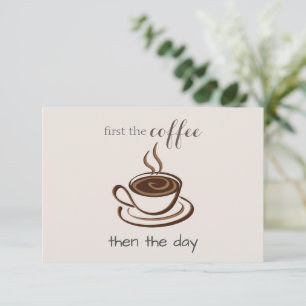 Carte De Correspondance Cute Personnalisé Café Lover Minimaliste