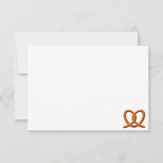 Carte De Correspondance Cute Pretzel Drawing Blank (Devant)