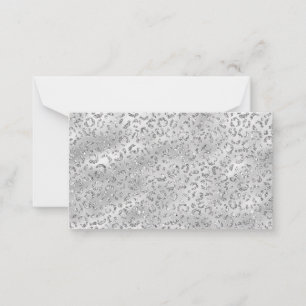 Carte De Correspondance Cute Silver Cheetah