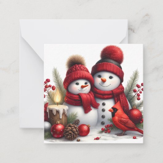 Carte De Correspondance Cute Snowman (Devant)