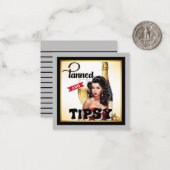 Carte De Correspondance Cute tannées et tipsy Pinup (Devant/Arrière en situation)