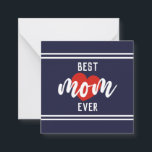 Carte De Correspondance Cute Text Best Mama Ever With Heart<br><div class="desc">Elegant Mothers day Note Cards avec un dicton mignon qui dit "Best Mom Ever" avec coeur, Cette jolie carte de notes est parfait pour votre fille pour la fête des mères et il peut être utilisé toute l'année. ! Un cadeau de fête des mères assez inhabituel... probablement différent de ce...</div>