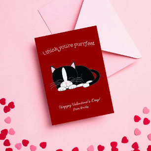 Carte De Correspondance Cute Tuxedo Cat Classroom Valentines