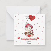 Carte De Correspondance Cute Unicorn Classroom Valentine's Day Cards (Devant)