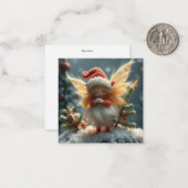 Carte De Correspondance Cute velouté noël Fée (Devant/Arrière en situation)