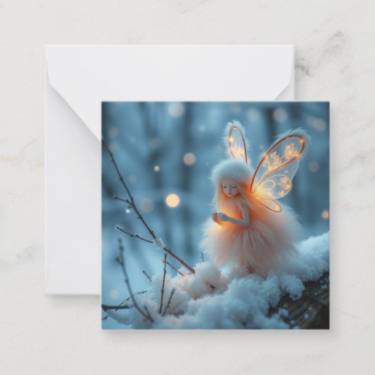 Carte De Correspondance Cute velouté noël Fée (Devant)