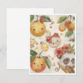 Carte De Correspondance Cutie Fruitie Flat Note Card (Devant / Derrière)