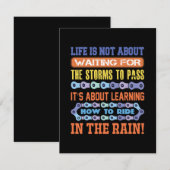 Carte De Correspondance Cyclisme Art Life n'est pas d'attendre (Devant / Derrière)