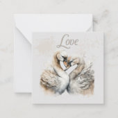 Carte De Correspondance Cygnes de l'amour (Devant)