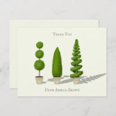 Carte De Correspondance Cypress Topiary personnalisable "Live Grow Thrive" (Devant / Derrière)
