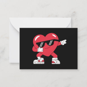 Carte De Correspondance Dabbing Coeur drôle Cadeaux Valentines Jour
