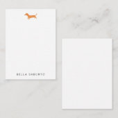 Carte De Correspondance Dachshund Dog Personal Flat Note Card (Devant / Derrière)