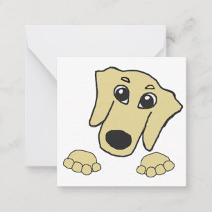 Carte De Correspondance dachshund roux cartoon qui regarde