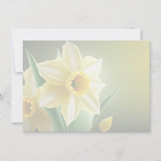 Carte De Correspondance Daffodil Flat Note Card (Devant)