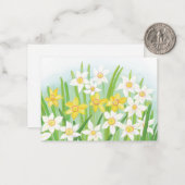 Carte De Correspondance Daffodils signes du printemps (Devant/Arrière en situation)