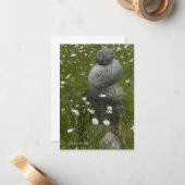 Carte De Correspondance Daisies & Rock Stack (Devant/Arrière en situation)