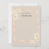 Carte De Correspondance Daisy moderne Floral Nom Brown (Devant)
