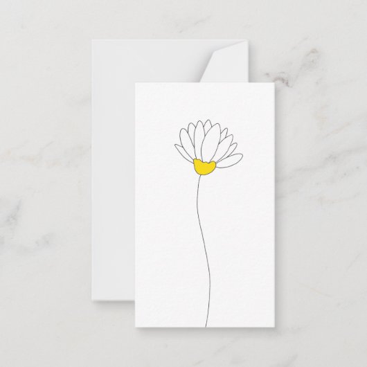 Carte De Correspondance Daisy tiré à la main (Devant)