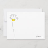 Carte De Correspondance Daisy tiré à la main (Devant)