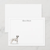 Carte De Correspondance Dalmatian Dog Gray Border Personalized (Devant / Derrière)