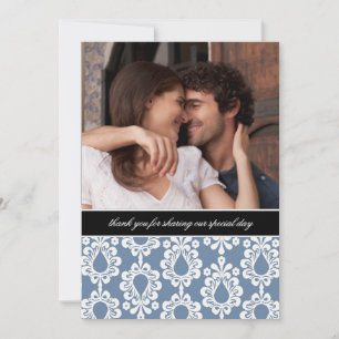 Carte De Correspondance Damask Thank You Notes {Blue}