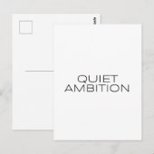 Carte de correspondance d'ambition silencieuse pro (Devant / Derrière)
