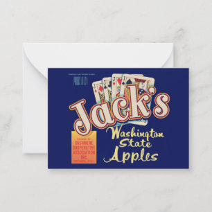 Carte De Correspondance Dans les années 1950, Jack’s Washington State Appl