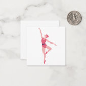Carte De Correspondance Danse ballerine (Devant/Arrière en situation)