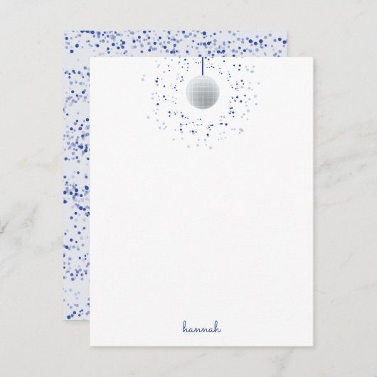 Carte De Correspondance Danse boule disco (Devant / Derrière)