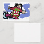 Carte De Correspondance danse du patin à glace (Devant / Derrière)