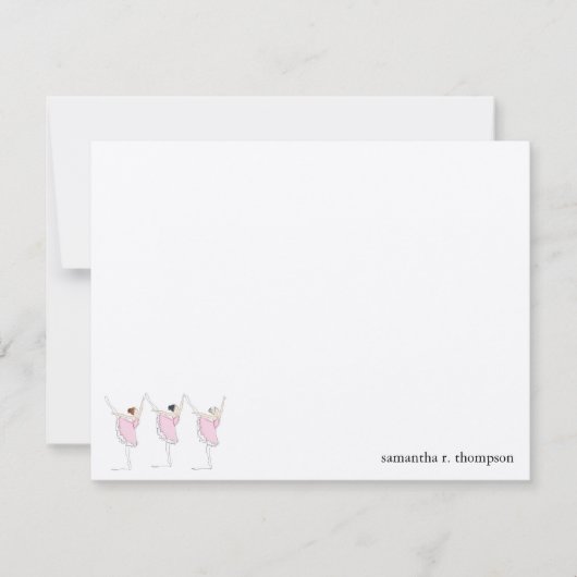 Carte De Correspondance Danseur de ballet Merci d'anniversaire (Devant)