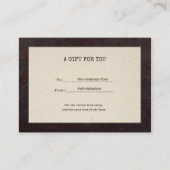 Carte De Correspondance Dark Academia Archivist Graduation Gift Insert (Devant)