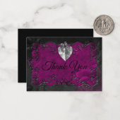 Carte De Correspondance Dark Gothic Halloween wedding (Devant/Arrière en situation)