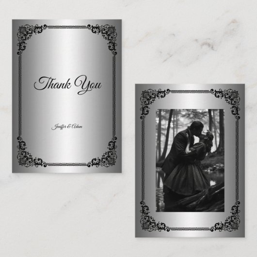 Carte De Correspondance Dark Gothic Halloween wedding (Devant / Derrière)