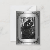 Carte De Correspondance Dark Gothic Halloween wedding (Dos)