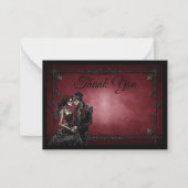 Carte De Correspondance Dark Red Gothic AlternativeHalloween wedding (Devant)