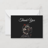 Carte De Correspondance Dark Red Gothic AlternativeHalloween wedding (Devant)