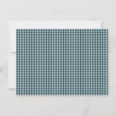 Carte De Correspondance Dark Teal Gingham Border Personalized Stationery (Dos)