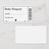 Carte De Correspondance Date coupon (Devant / Derrière)