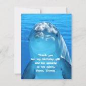 Carte De Correspondance Dauphin Merci Appartement Note Enfants (Devant)